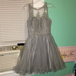 Silver/Grey Quince damas dress